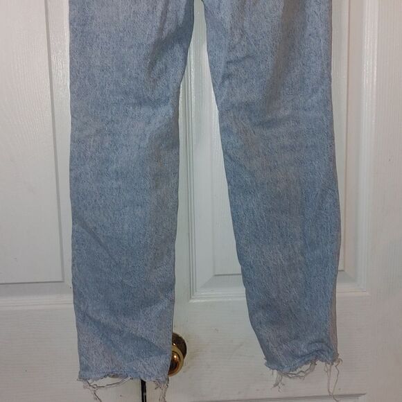 Denim & Denim light washed boyfriend low waist distress jeans Sz 2 - Picture 6 of 9